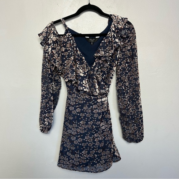 Revolve X Chrissy Teigen Katsuya Dress Floral Size XS Extra Small Blue NEW - Picture 5 of 8
